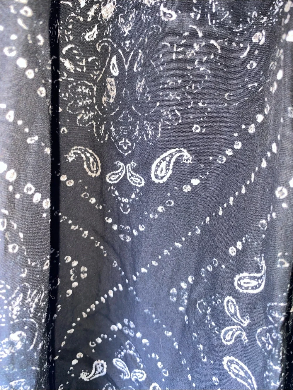 Simply Vera Vera Wang Black Paisley‎ Bandana Print Midi Skirt with Pockets